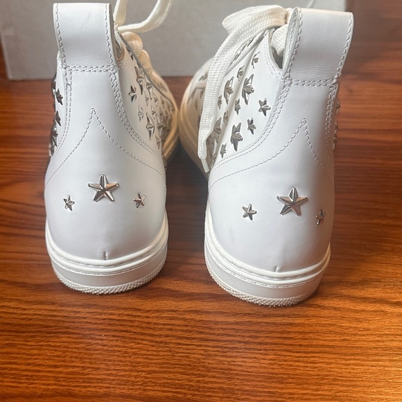Jimmy Choo | White and Silver Star High tops - Picture 4 of 13